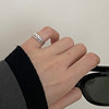 Tide, one size fashionable ring with pigtail, 925 sample silver, simple and elegant design