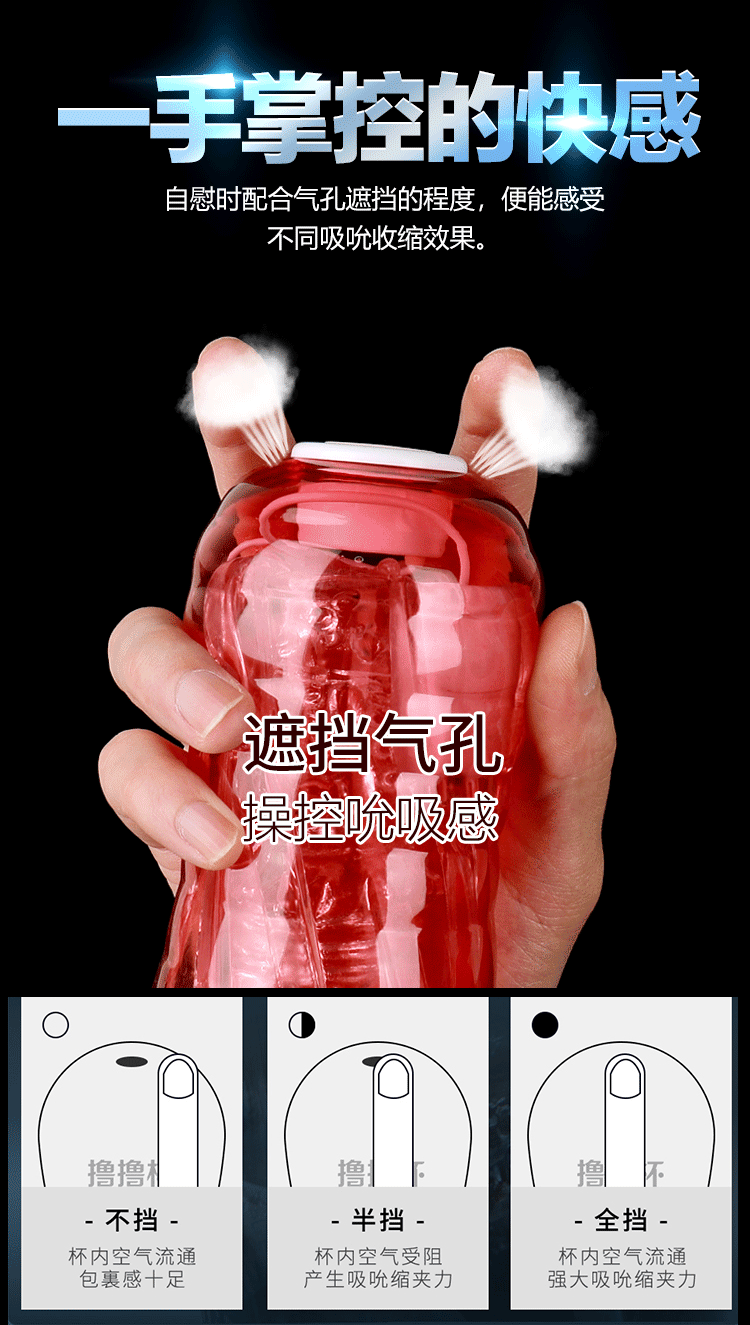 Linglong High-Transparency Airplane Cup Manual Male Masturbator, TPE Sleeve, Compact Travel Size — detail image 11