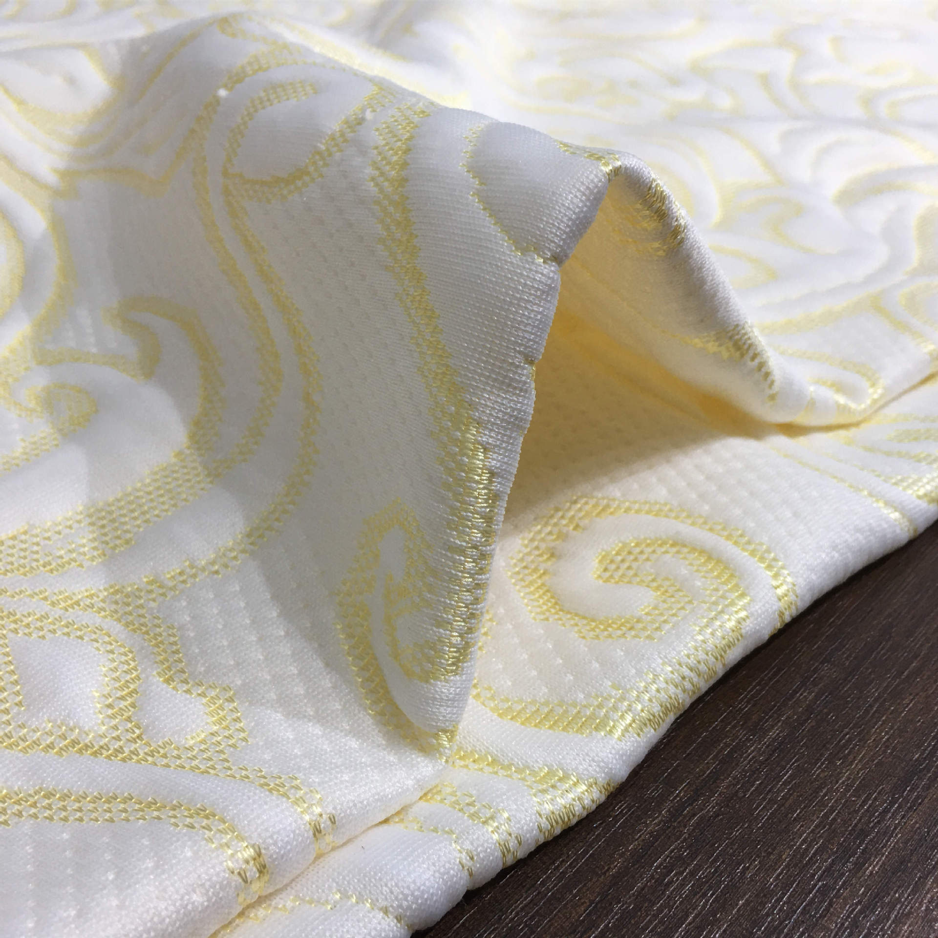240 gramos de tela de colchón amarillo precio spot tejido Jacquard tela de colchón