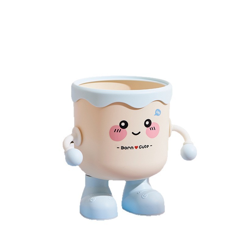 新しいかわいいデスクトップゴミ箱ミニ小型ゴミ収納箱学生寮オフィスゴミ箱蓋付き|undefined