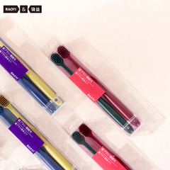 Korean Couple Toothbrush Set of 2, Household Use Extra Soft Capillary Wide Head Charcoal Toothbrush, Factory Wholesale