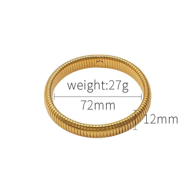 18g Weight Bangle Classification Titanium Steel Chain Material Simple Style Solid Color Titanium Steel Bangle In Bulk