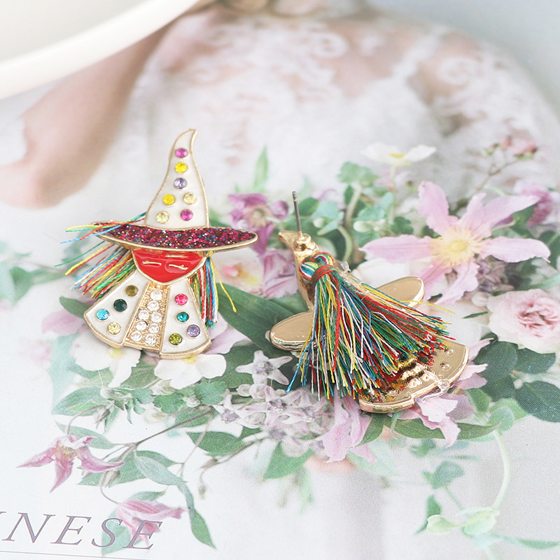 Fashion Cartoon Alloy Inlay Artificial Diamond Womenu0027S Ear Studs 1 Pair