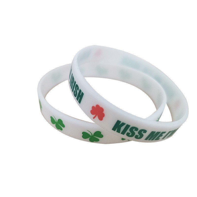 St. Patrick Shamrock Letter Plastic Silica Gel Party Wristband Costume Props 1 Piece display picture 4