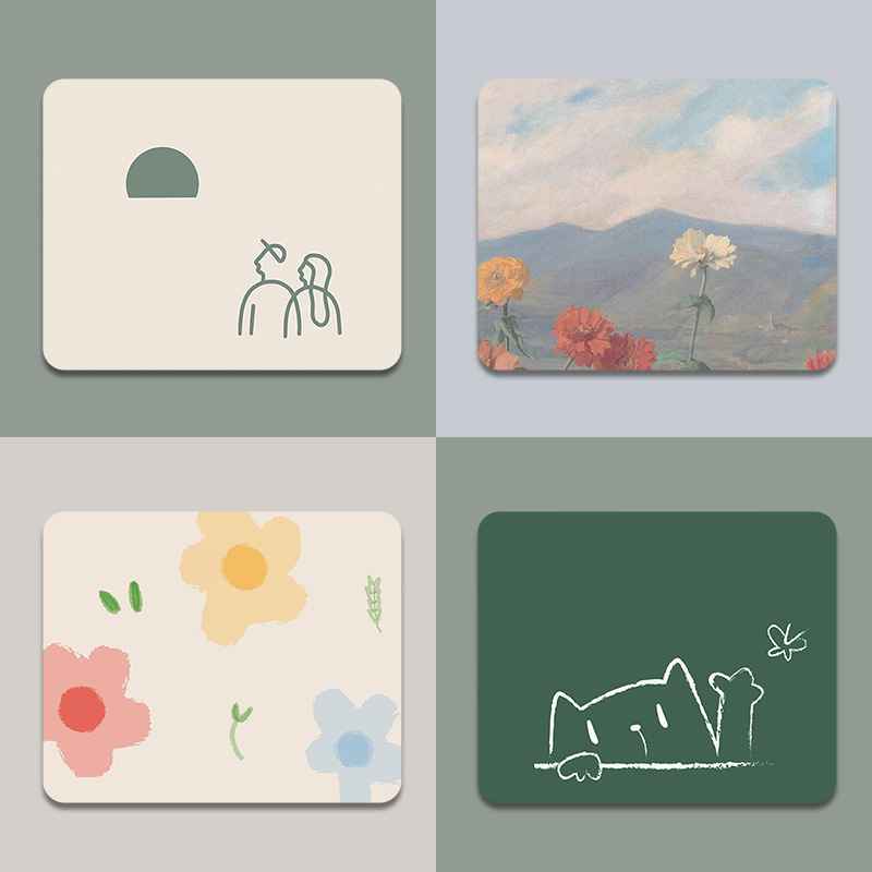 Cute fresh mouse pad girl ins style wrist protector e-sports laptop keyboard pad desk pad