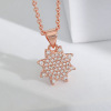 Original design octagonal meteor necklace female S925 diamond inlaid fashion Hamlet comet sung flower necklace