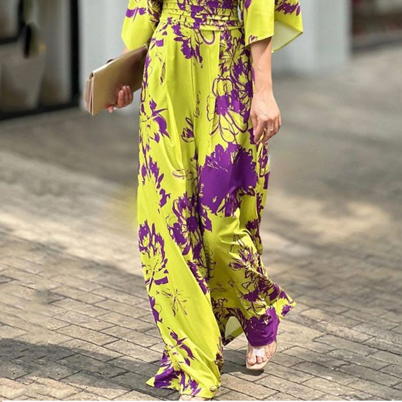 Women's Daily Fashion Flower Full Length Printing Jumpsuits display picture 2