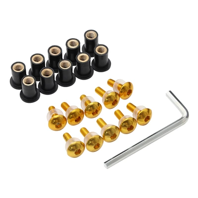Motorcycle Safety Supplies Screws Fixed Decorative Screws - gold