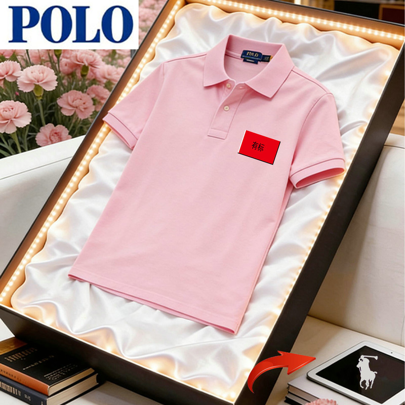 Cross-Border Men's Couple Polo Shirt, Solid Color, Embroidered Rl Short-Sleeve Casual Polo Shirt with Small Horse Logo Embroidery Cross-Border Men's Couple Polo Shirt, Solid Color, Embroidered Rl Short-Sleeve Casual Polo Shirt with Small Horse Logo Embroidery