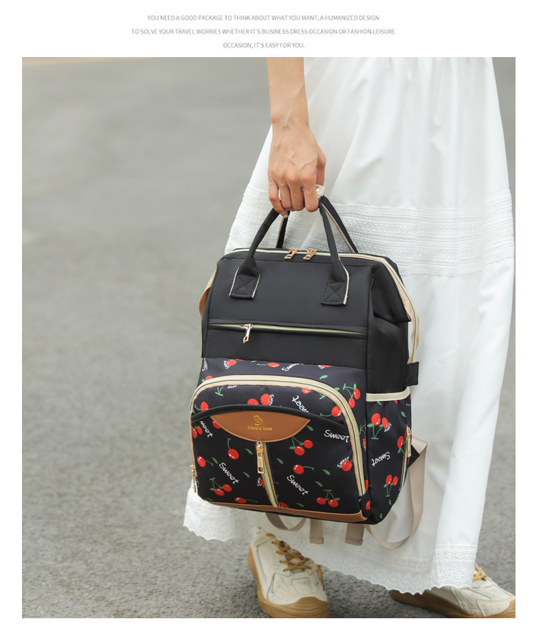 Mother and baby bag, maternity bag, large-capacity convenient mommy bag, new style, with an opening at the back to hold a baby bottle, multi-compartment maternity bag undefined