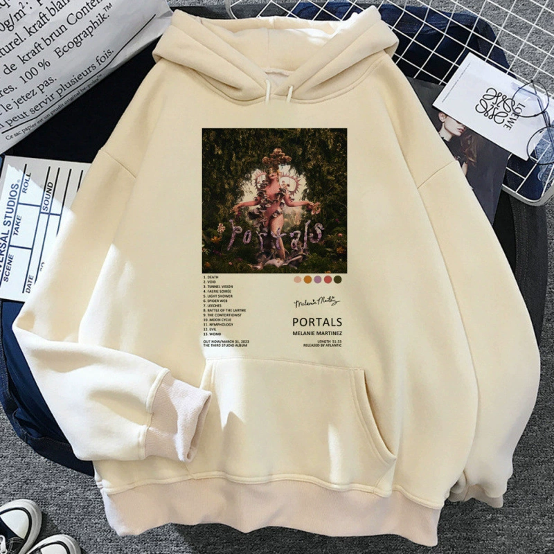Флисовая толстовка с графикой (Melanie Martinez), свободный крой, капюшон, размеры S–XXXL