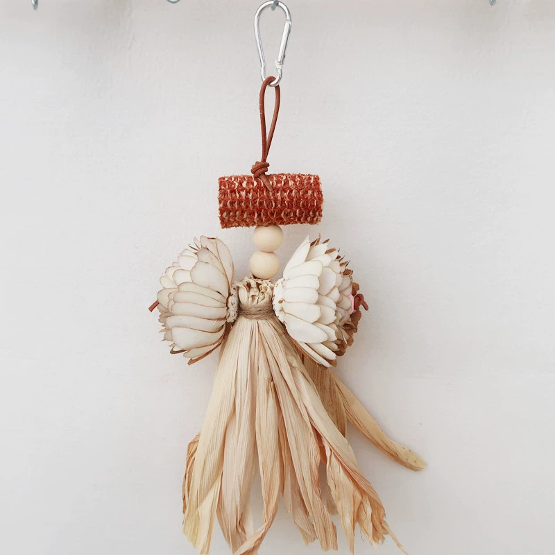 Попугай птица игрушка натуральная трава цветок жевательная нить кукурузная шелуха кукурузный початок уничтожение разрывных игр поставки оптом