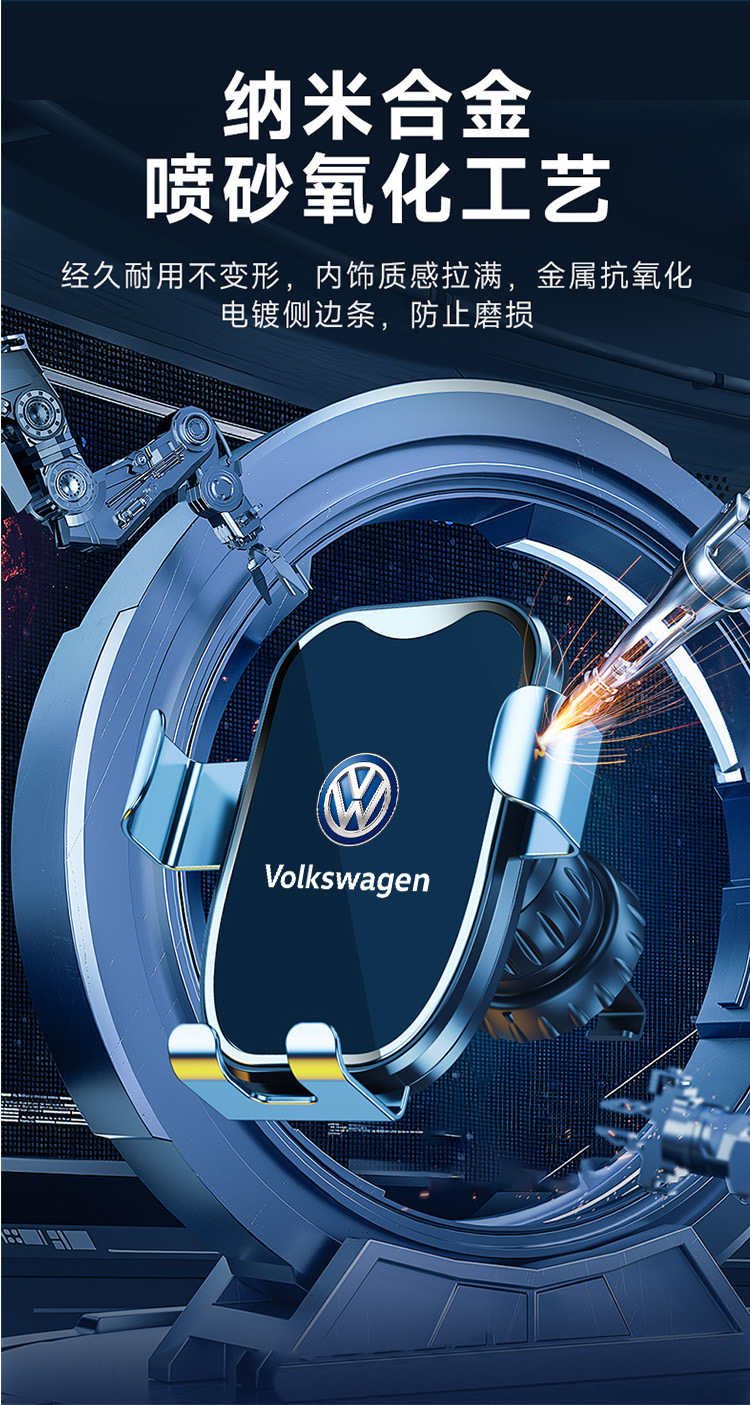 Mobile phone car bracket car navigation fixed gravity support frame horizontal and vertical air outlet car anti-shake multi-function