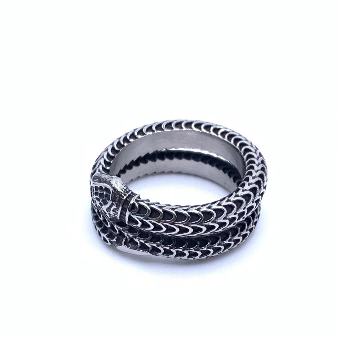 Men's Gender Hip-Hop Solid Color 304 Stainless Steel Polishing Men's Rings