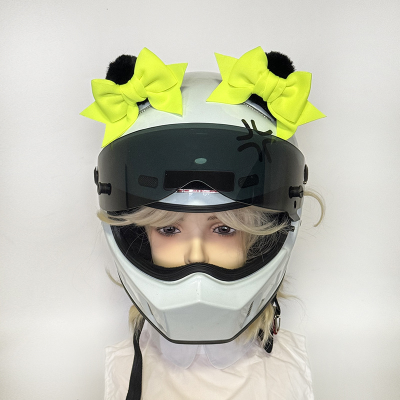 Cat Ear – Auto Parts and Accessories - cat-ear-bow-green-black-pair-of-ears-no-helmet