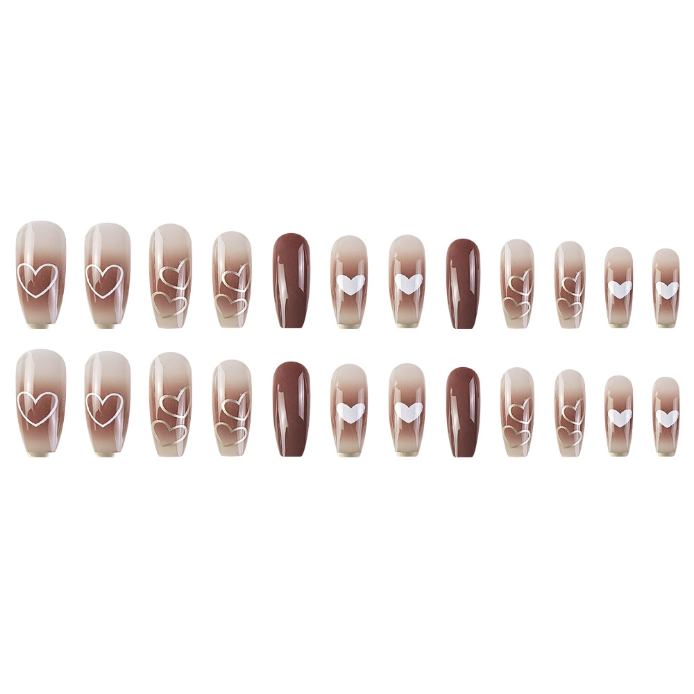 Summer Nail Art Ice a través del rubor Use Armor Love Milk White Advanced Nail Sense Pegatinas de uñas largas de pomelo
