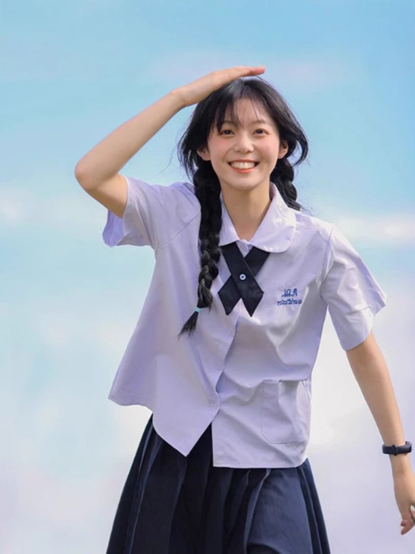 タイの学校制服 JK制服 タイ風シャツ 中学生クラス制服 サマースーツ カレッジスタイル JKシャツ 同型服|undefined