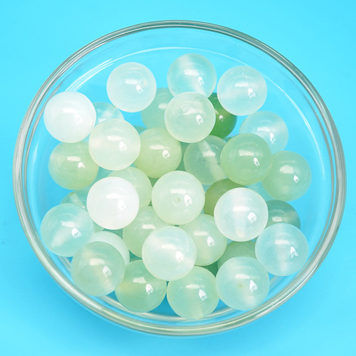 Handmade DIY Aventurine Jade Bead Bracelet Necklace Jade Bead String Jewelry Accessory Round Full Jade Beads