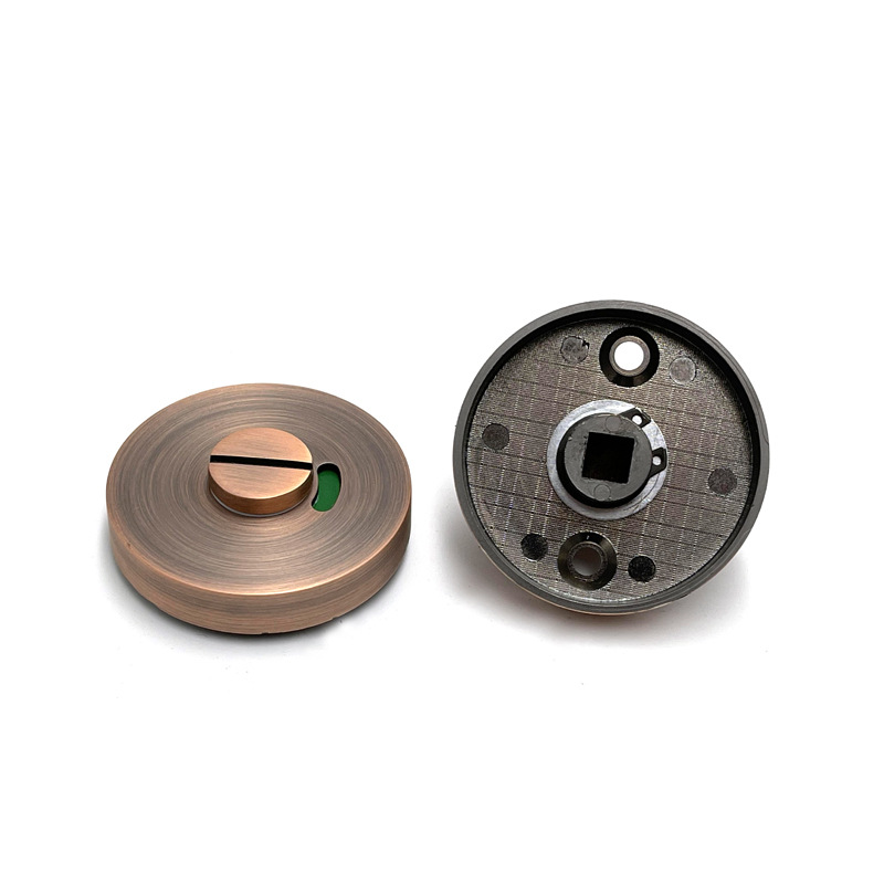 Zinc alloy indicator door lock partition door accessories hotel public restroom door lock red green indicator lock factory wholesale
