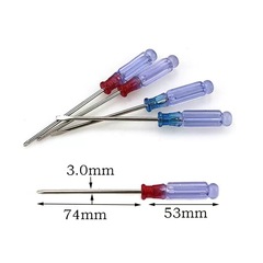 Magnetic 3.0mm Cross-Shaped Clear Crystal Screwdriver, 120mm Long, 3.0mm Cross-Shaped Hardened Small Screwdriver