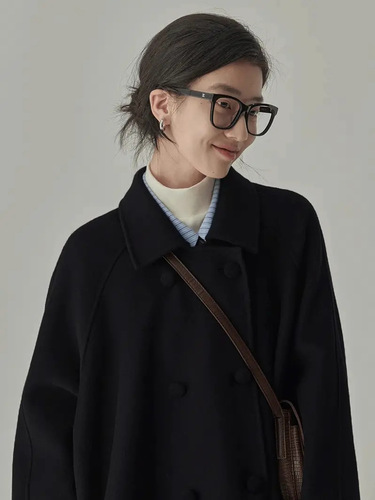 woolen coat women's medium and long autumn and winter new woolen coat Hepburn style temperament thickened Japanese