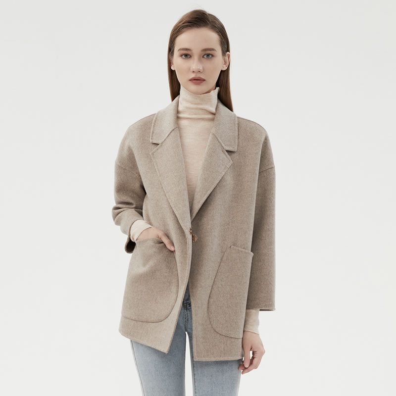 Cocoon-style Western-style Wool Coat Loose 2022 New Autumn and Winter Mid-length Double-sided Cashmere Coat for Women Small