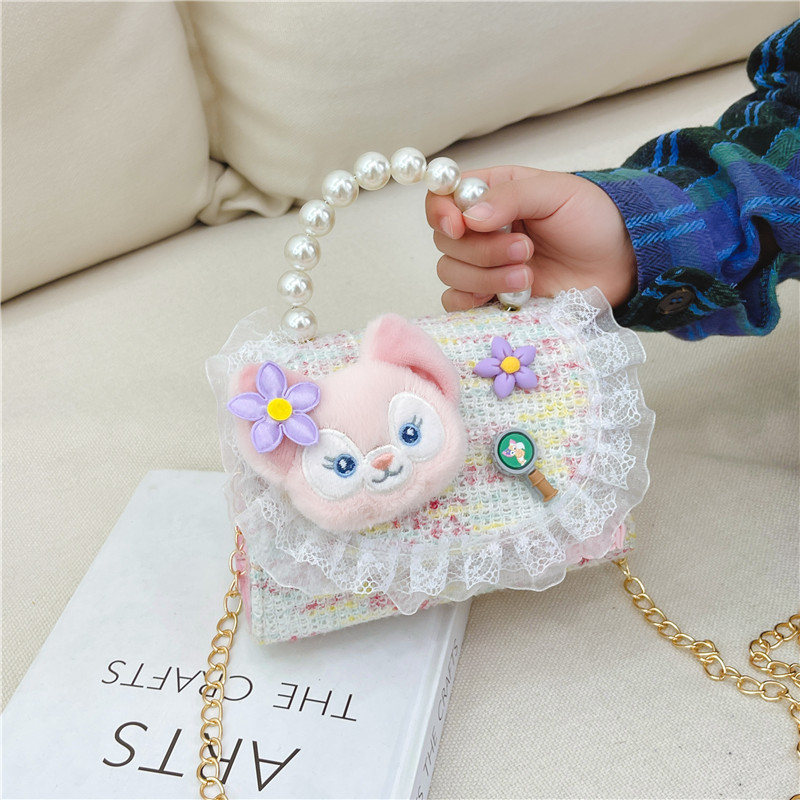 Bolso de hombro para niños 2023 nueva moda princesa portátil estilo occidental lindo algodón y lino bolsa pequeña mini bolsa de mensajero para padres e hijos