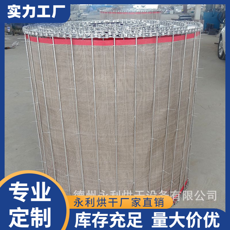 厂家加工特氟龙支杆网链  烘干机输送链网 穿杆链网适合轻质物料