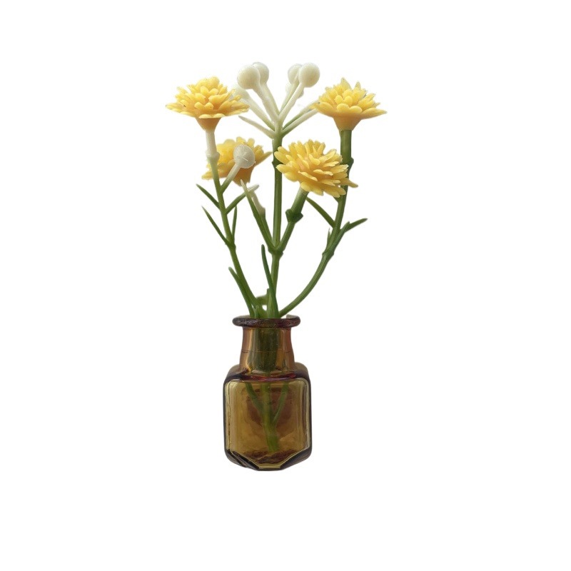 Ins mini-magnetic pequeño frasco de flores pegatinas de refrigerador DIY decoración artística botella de vidrio delicada gato debe recoger botella