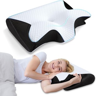 New Cross-Border Amazon Horn Butterfly Pillow Neck Pillow Sleep Pillow Slow Rebound Memory Pillow Cervical Spine Pillow Pillow Core
