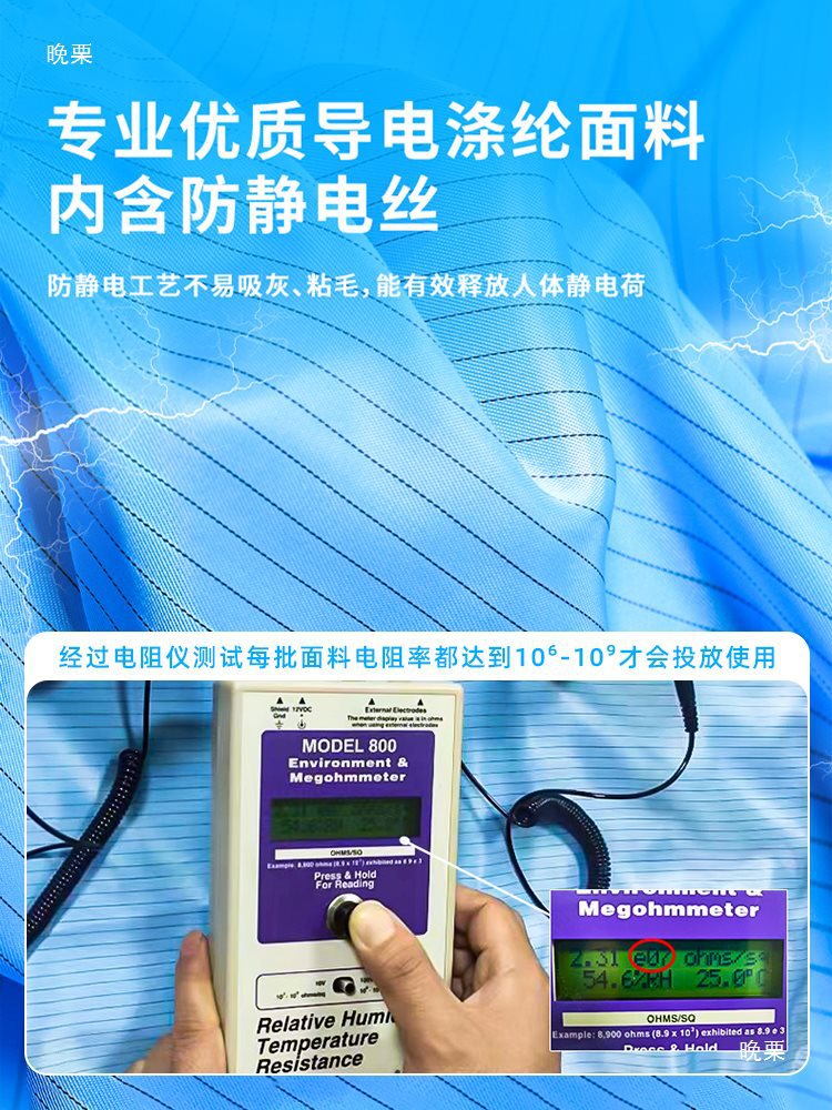 防静电衣白粉蓝黄色大褂无尘防护工作衣服男女电子工厂车间防尘衣