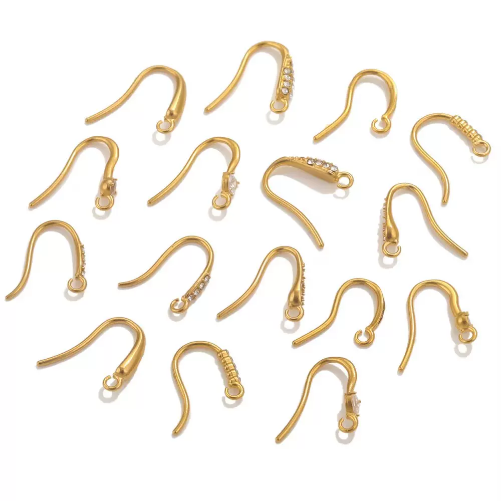 不锈钢真空镀软鱼耳钩圈diy手工耳饰配件饰品配件耳环饰品