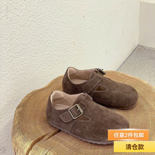 [Clearout] Girls' Fashionable and Versatile Birkenstock Shoes, Autumn New Baotou Soft-Soled Shoes, Kidsren's Casual Shoes