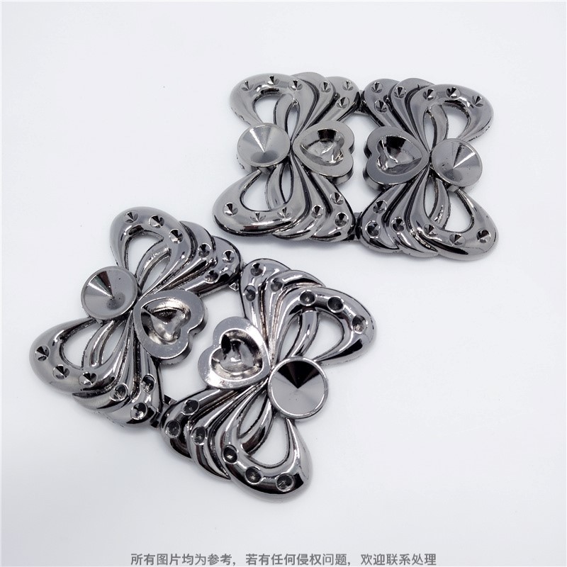 维斯时装扣饰品 枪色锌合金对扣 锁螺丝五金配件服装专用尺寸定制