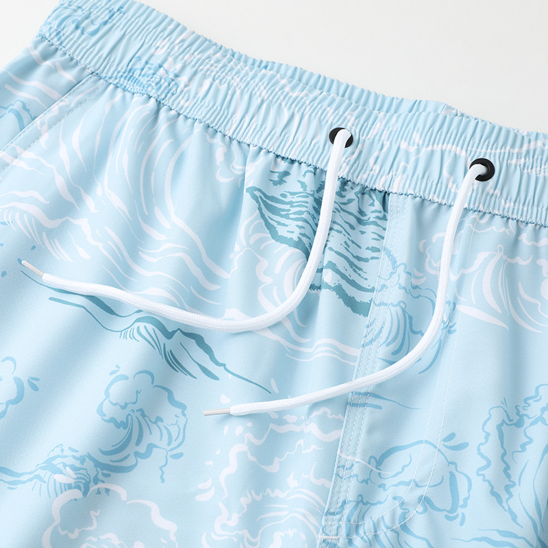 Pantalones cortos de playa para hombres, vacaciones, ocio, deportes para el hogar diarios, tela elástica, bañador, aguas termales