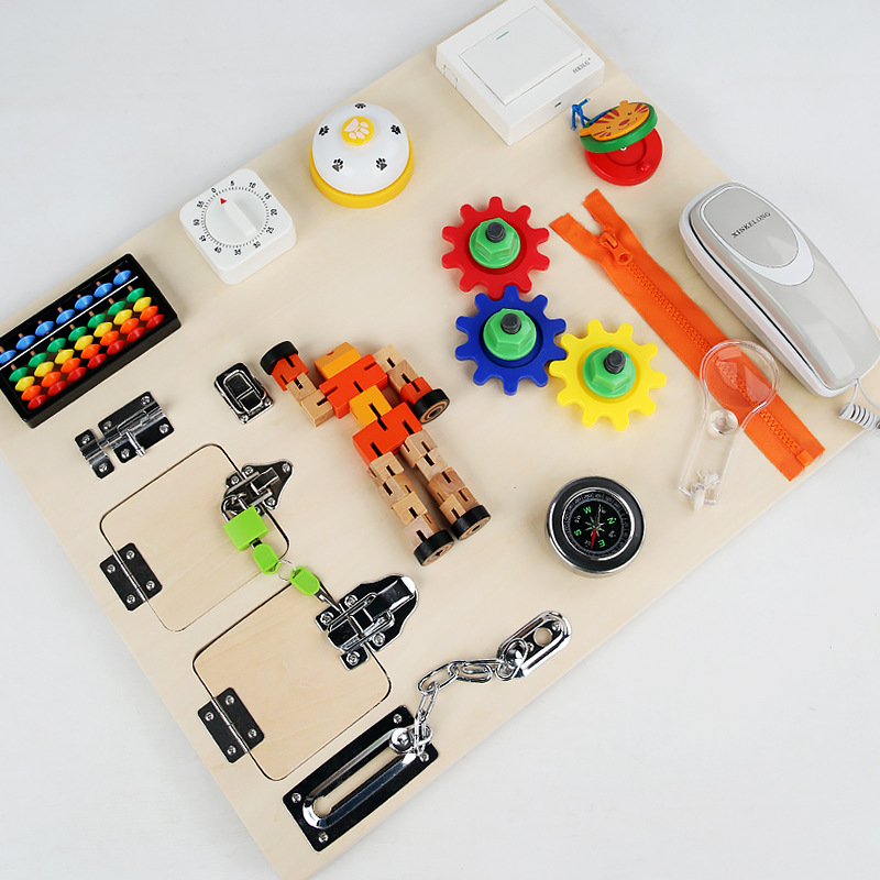 Montessori tablero ocupado busyboard educación temprana para niños bloque ocupado juguetes accesorios de bricolaje procesamiento personalizado