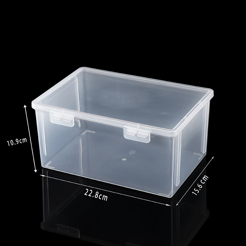 PPダブルバックル長方形空ボックス透明蓋付きプラスチック収納ボックスサンプル展示ボックスアクセサリージュエリーティーセットボックス