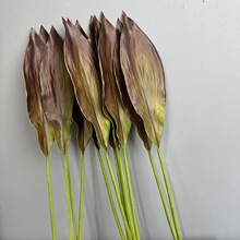 PU手感叶兰仿真花仿真叶子插花素材家居软装天堂鸟叶高品质PU兰叶