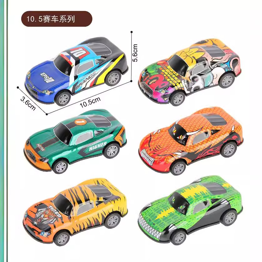 10cm Super running metal coche de juguete creativo aleación de hierro Shell Tire hacia atrás modelo de coche transmisión en vivo al por mayor coche de carreras