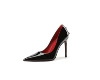 10028-29 black patent leather gold 10CM