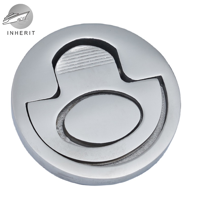 船舱圆拉手地板扣50*18不锈钢316精铸五金配件 嵌入式暗拉手