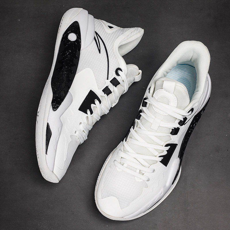 Zapatillas de baloncesto de primavera y otoño para hombres transpirables, antideslizantes, resistentes al desgaste, amortiguadores, piso de cemento, práctica real, zapatos deportivos para niños de escuela secundaria y primaria image 2