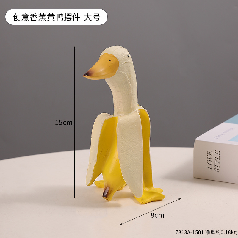  Banana Duck Duck Duck Resin Ornaments Creative Stylish Spoof Desktop Decorations Small Ornaments Crafts