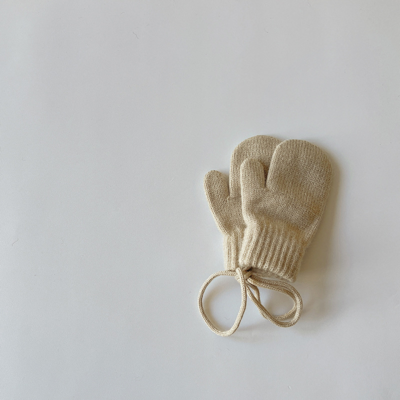 Children's gloves Winter candy colored halter baby knit to keep warm_voghion.com