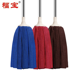 福寶家用拖把圓頭清潔地拖加厚拖布桶家居吸水布條老式毛巾拖把