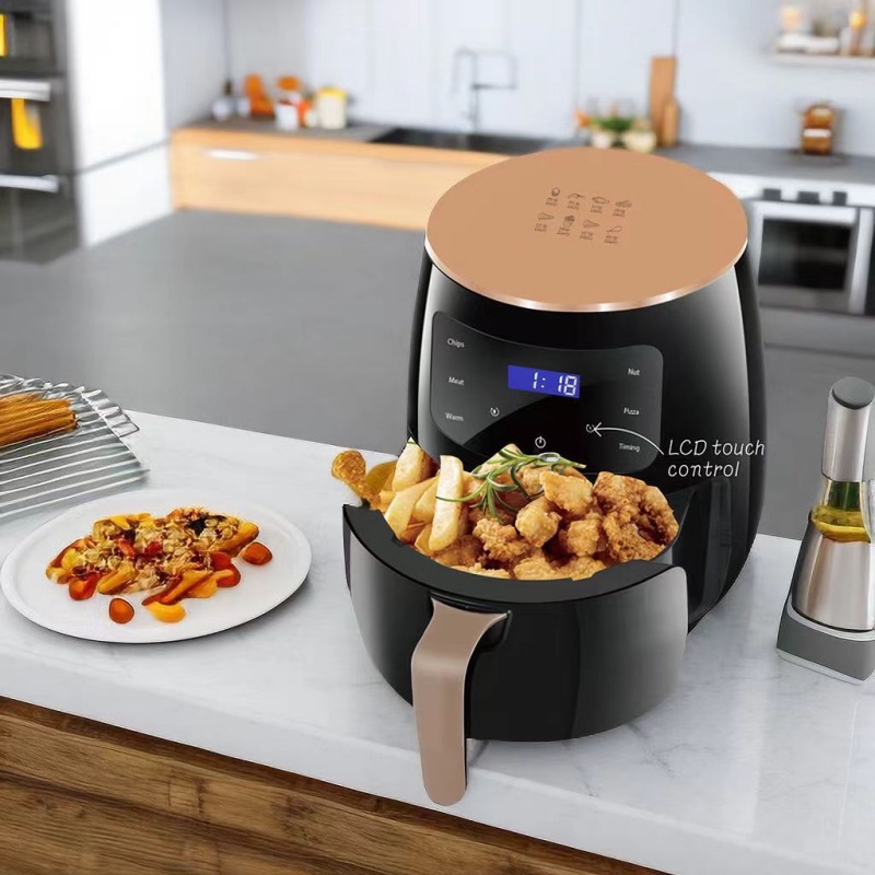 English air fryer household touch screen multi-function large capacity electric fryer potato chips machine export