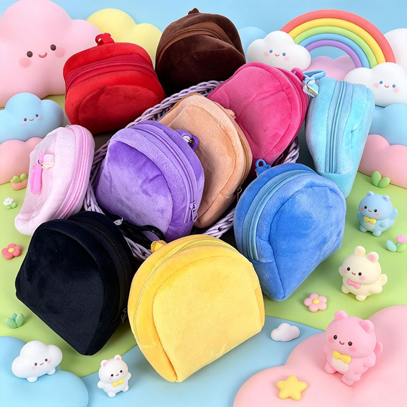 New Style Macaron Coin Purse, Baby Plush Small Backpack, Earphone Bag, Cute Cartoon Versatile Bag Wholesale New Style Macaron Coin Purse, Baby Plush Small Backpack, Earphone Bag, Cute Cartoon Versatile Bag Wholesale
