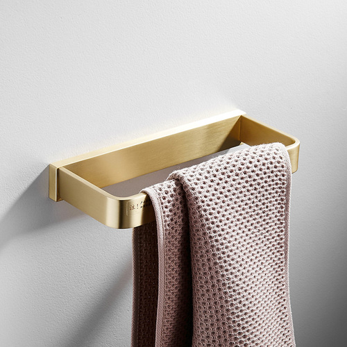 Brass towel rack towel ring bathroom towel storage rack all copper solid bathroom towel hanging ring simple punching