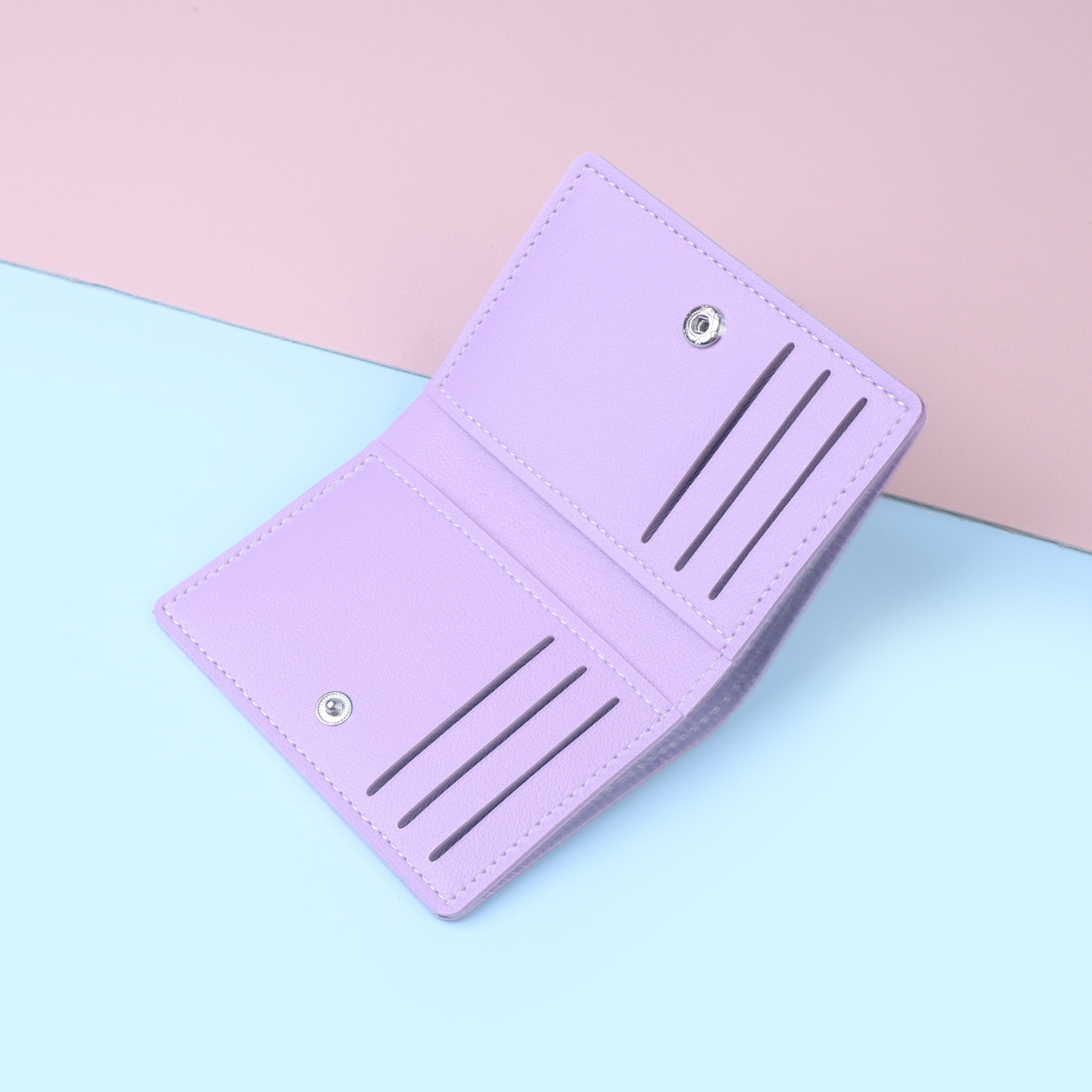 Mini bolso de tarjeta para mujer, billetera, dos en uno, clip de cuero pequeño para mujer, billetera vertical para mujer, cubierta de licencia de conducir simple para mujer