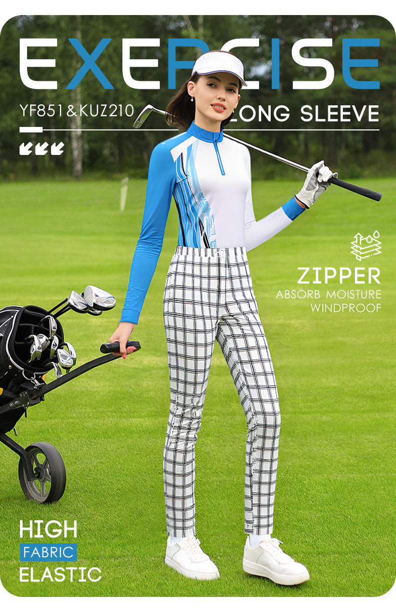 Áo polo dài tay đồng phục golf in logo miễn phí — Bộ đồ caddie nữ [Quần trên màu xanh nhạt] YF848 KUZ210/209, Bộ đồ caddie nữ [quần áo màu xanh nhạt] YF851 KUZ210/209, Bộ đồ cùng mẫu cho nam tùy chỉnh, Bộ đồ caddie nữ [quần áo màu xanh] YF850 KUZ210/209 chi tiết 49